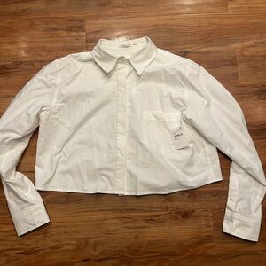 Good American cropped blouse